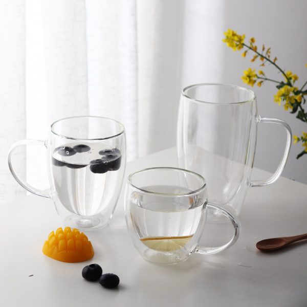 Double Layer Glass Cup 450ml - Image 3